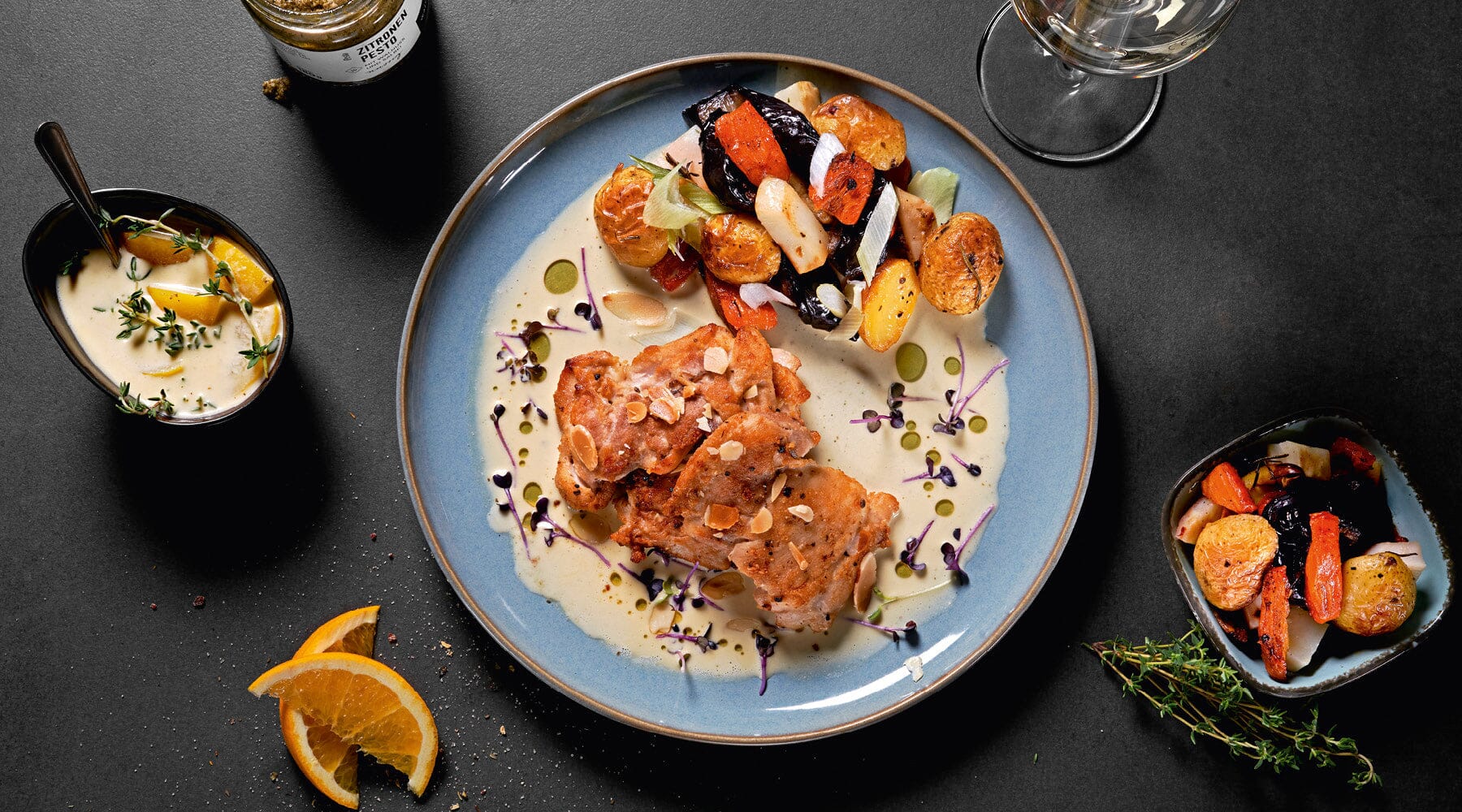 Pollo Fino Rezept in Zitronen-Thymian-Sauce