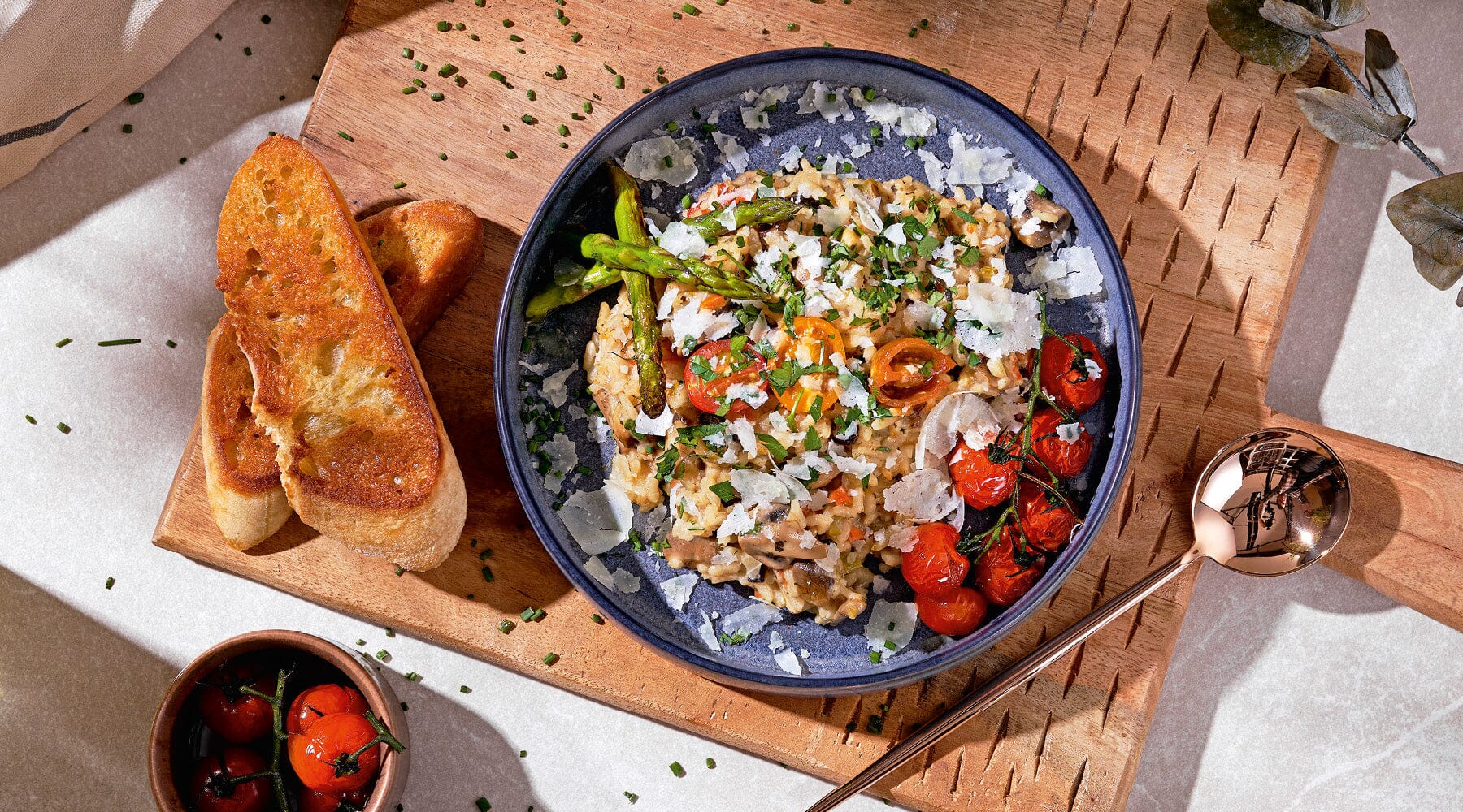 Risotto al Pomodoro mit Champignons