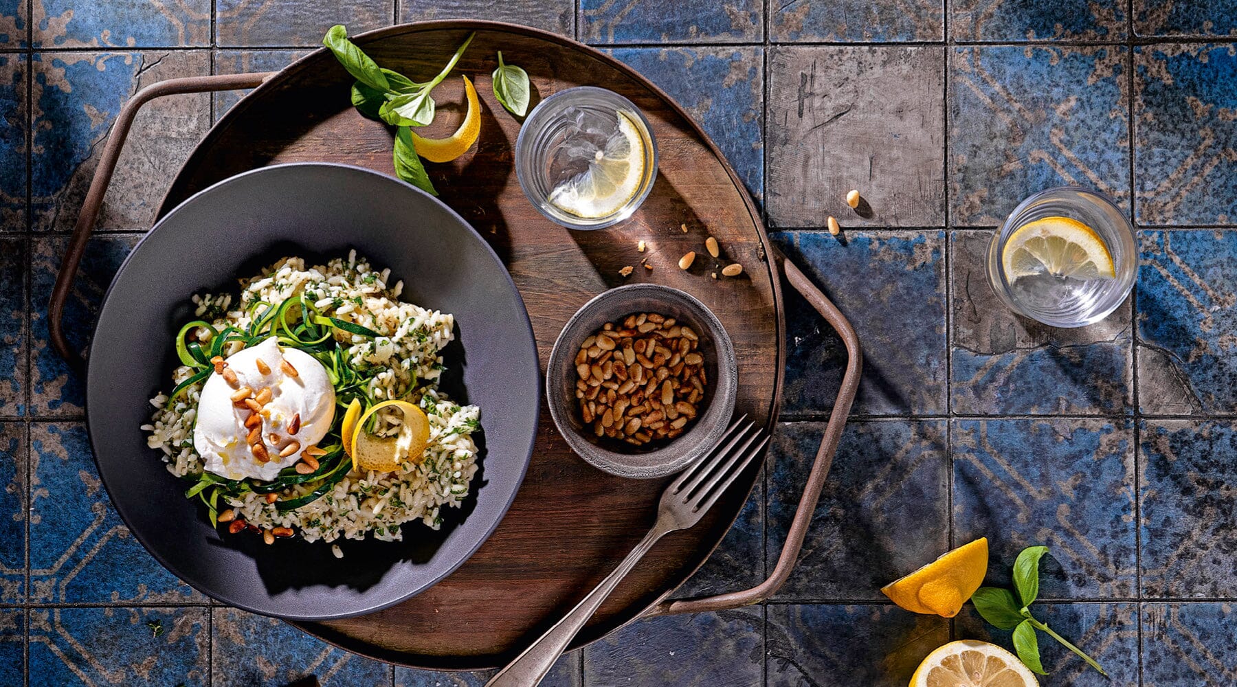 Vegetarisches Risotto Rezept: Zitronenrisotto mit Zucchini & Burrata