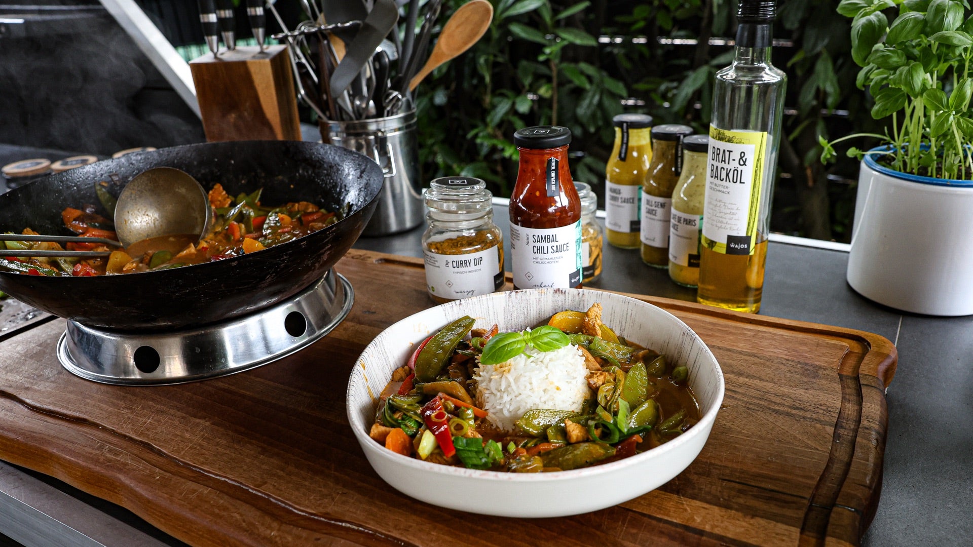 Curry mit Reis und Pute