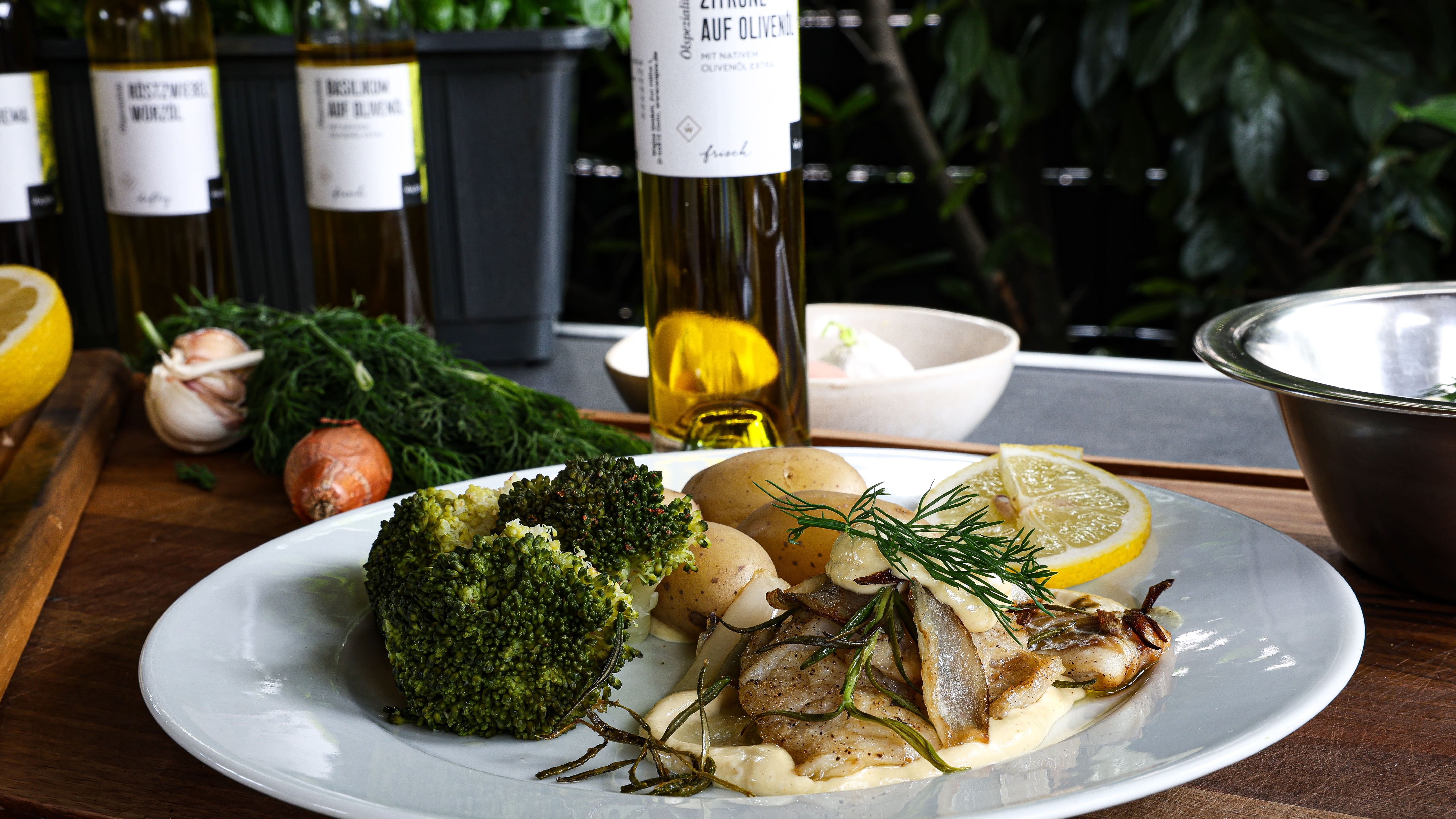 Seelachsfilet auf Zitronen-Senf Mayonnaise