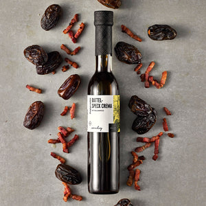 Dattel-Speck Crema dargestellt mit Aromen