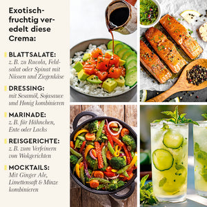 Yuzu-Pfirsich Crema Anwendungsideen