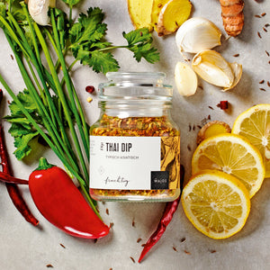 Thai Dip dargestellt mit Aromen