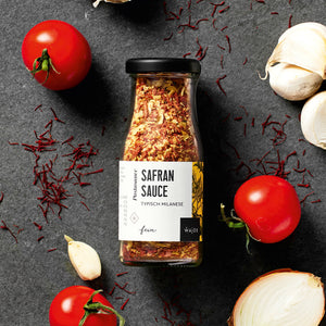 Safran Sauce dargestellt mit Aromen