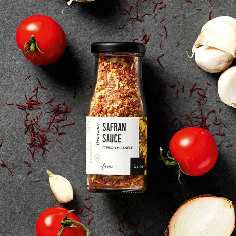 Safran Sauce dargestellt mit Aromen