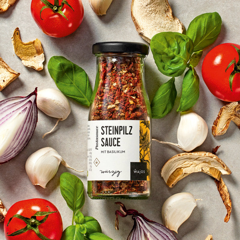 Steinpilz Sauce dargestellt mit Aromen