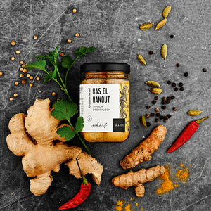 Ras el Hanout Blend dargestellt mit Aromen