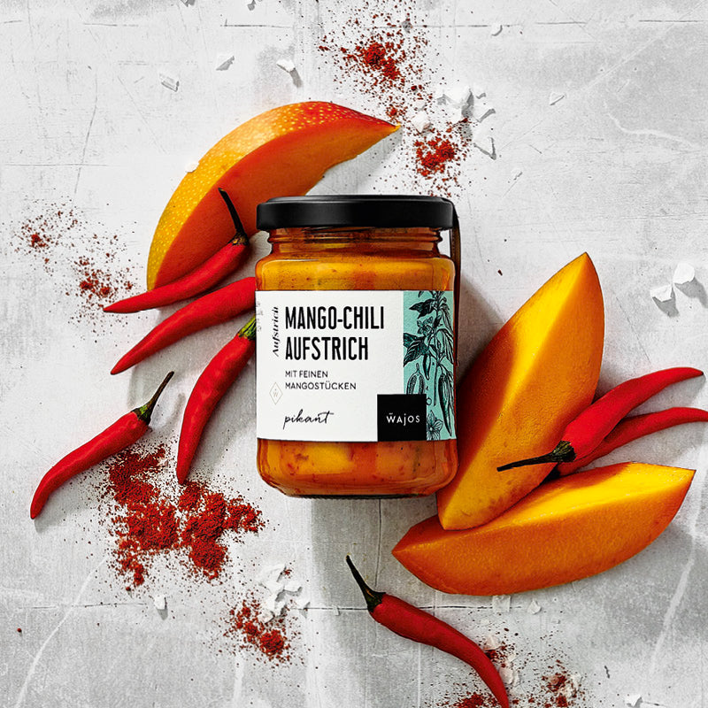 Mango-Chili Aufstrich dargestellt mit Aromen