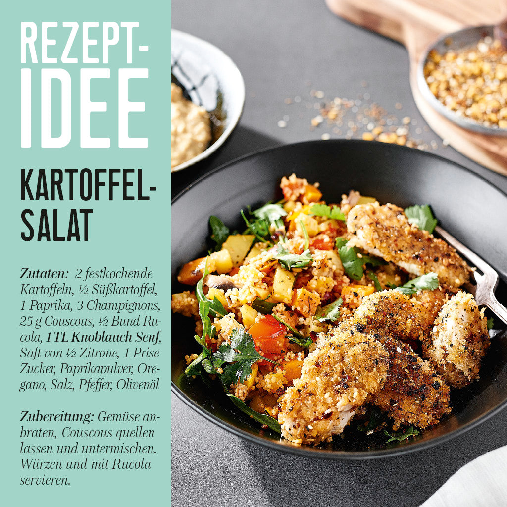 Knoblauch Senf Rezeptidee Kartoffelsalat