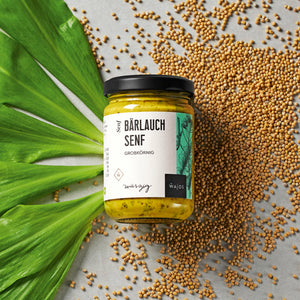 Bärlauch Senf dargestellt mit Aromen
