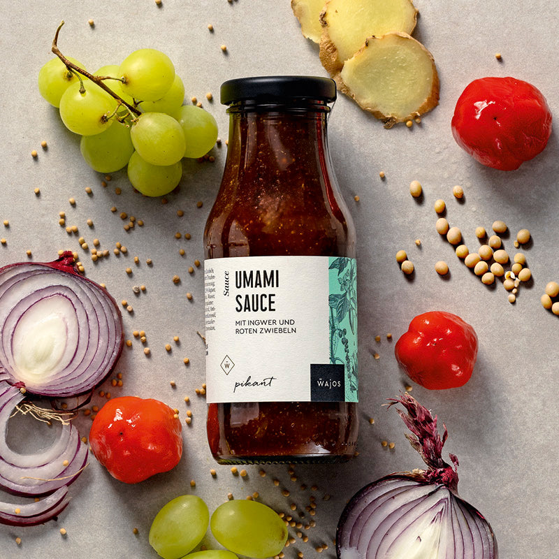 Umami Sauce dargestellt mit Aromen