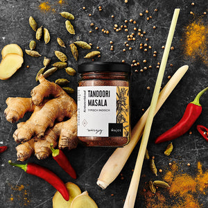 Tandoori Masala dargestellt mit Aromen