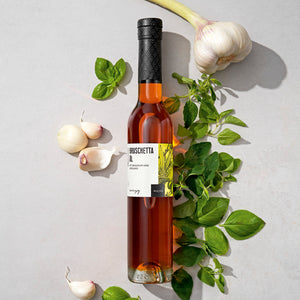 Bruschetta Öl dargestellt mit Aromen