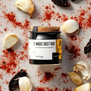 Magic Dust Rub dargestellt mit Aromen