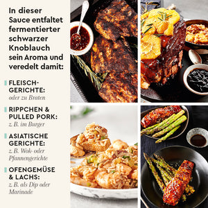 Schwarzer Knoblauch Sauce Anwendungsideen