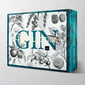 Wajos Adventskalender Gin - schöner Karton weiß/blau/gold