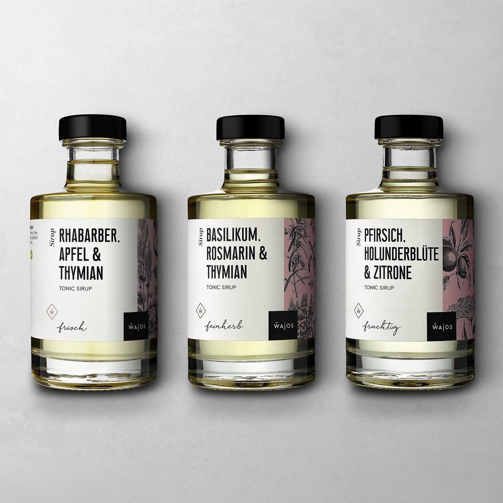 Drei Tonic Sirup in 200 ml Flaschen