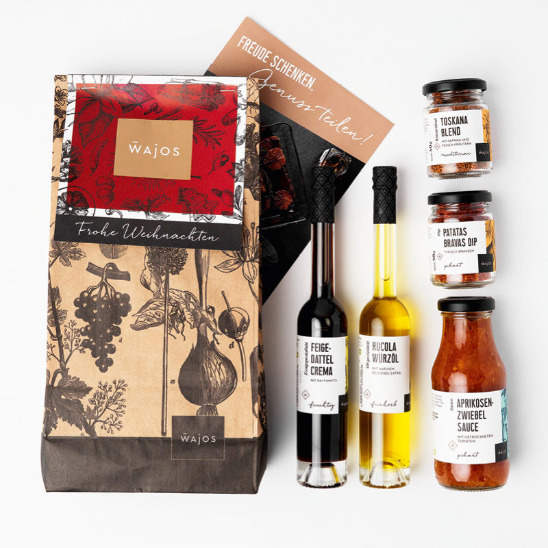 Geschenkset Weihnachten liegend - 5 Produkte Geschenktüte und Rezeptflyer