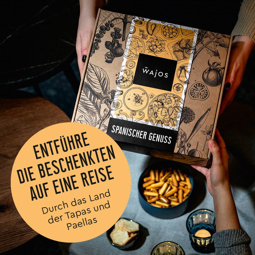 Wajos Geschenkset Spanien Geschenkeübergabe