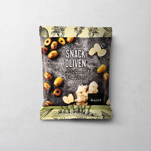 Snack Oliven Grün mit Ingwer & Kräutern in 70 g Packung