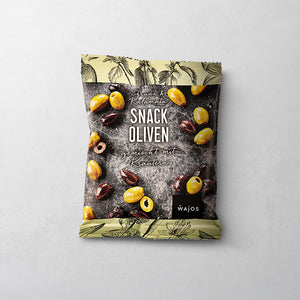 Snack Oliven Kalamata + Grün gemischt mit Kräutern