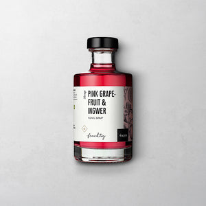 Pink Grapefruit & Ingwer Tonic Sirup in 200 ml Flasche