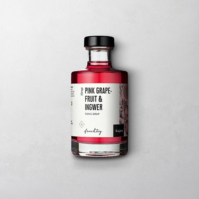 Pink Grapefruit & Ingwer Tonic Sirup in 200 ml Flasche