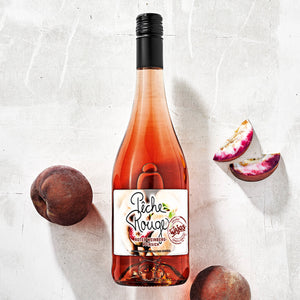 Pêche Rouge Cocktail dargestellt mit Aromen