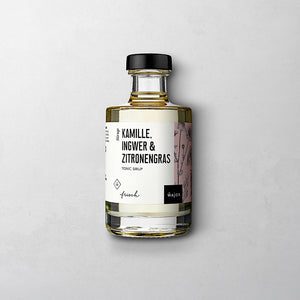 Kamille, Ingwer & Zitronengras Tonic Sirup in 200 ml Flasche