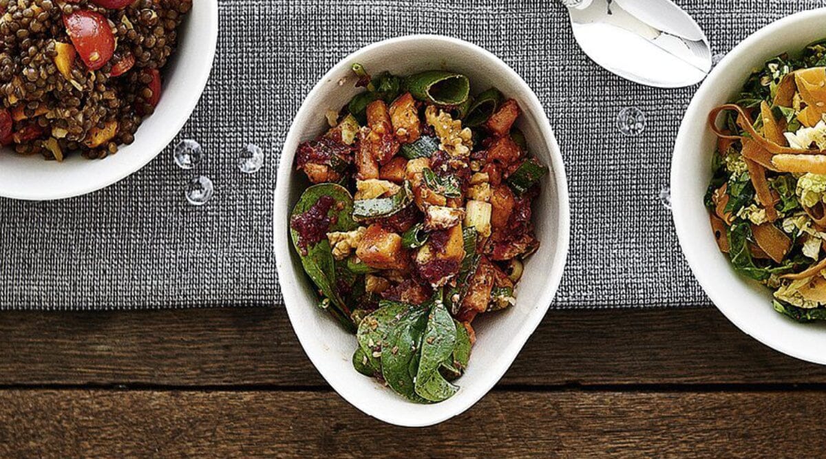 Einfaches Süßkartoffelsalat Rezept - Süßkartoffelsalat mit Feta Einfaches Süßkartoffelsalat Rezept - Süßkartoffelsalat mit Feta