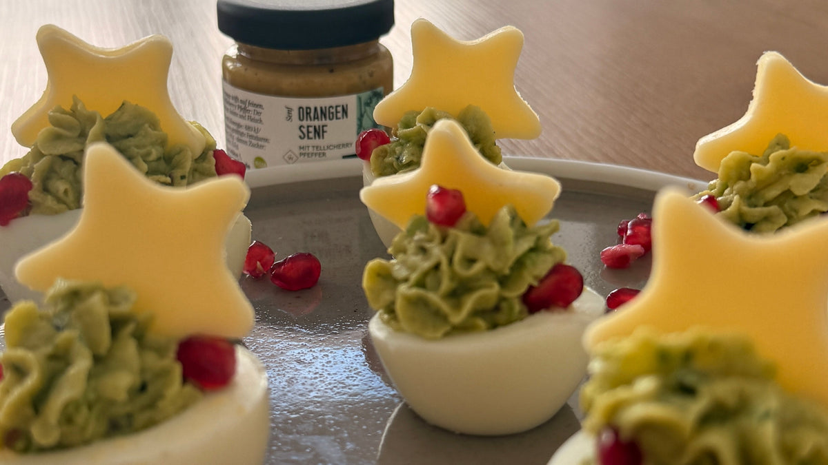 Senf Eier: modernes Fingerfood Rezept zu Weihnachten