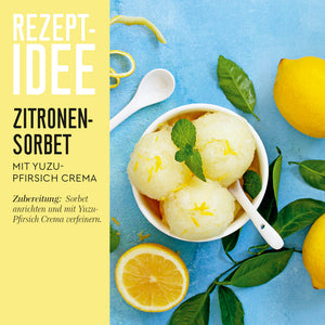 Yuzu-Pfirsich Crema Rezeptidee Zitronensorbet