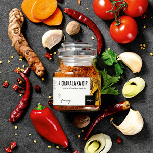 Chakalaka Dip dargestellt mit Aromen