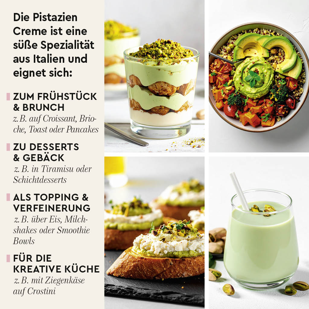Pistazien Creme Anwendungsideen
