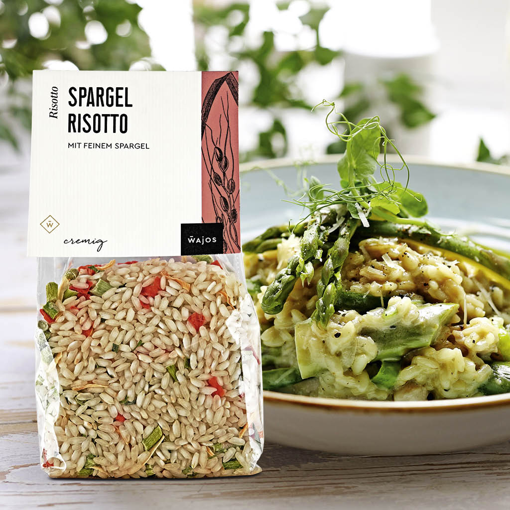 Spargelrisotto zubereitet 