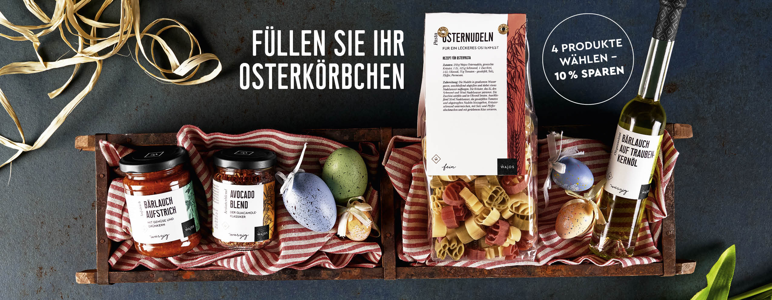 Füllen Sie Ihr Osterkörbchen