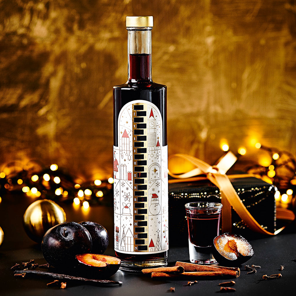 500 ml Adventskalender Flasche: in den Sorten Likör oder Gin