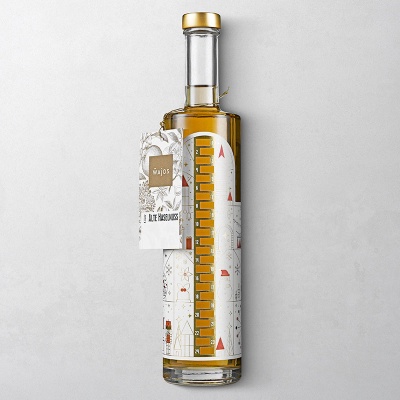 500 ml Adventskalender Flasche: in zwei Likör Sorten