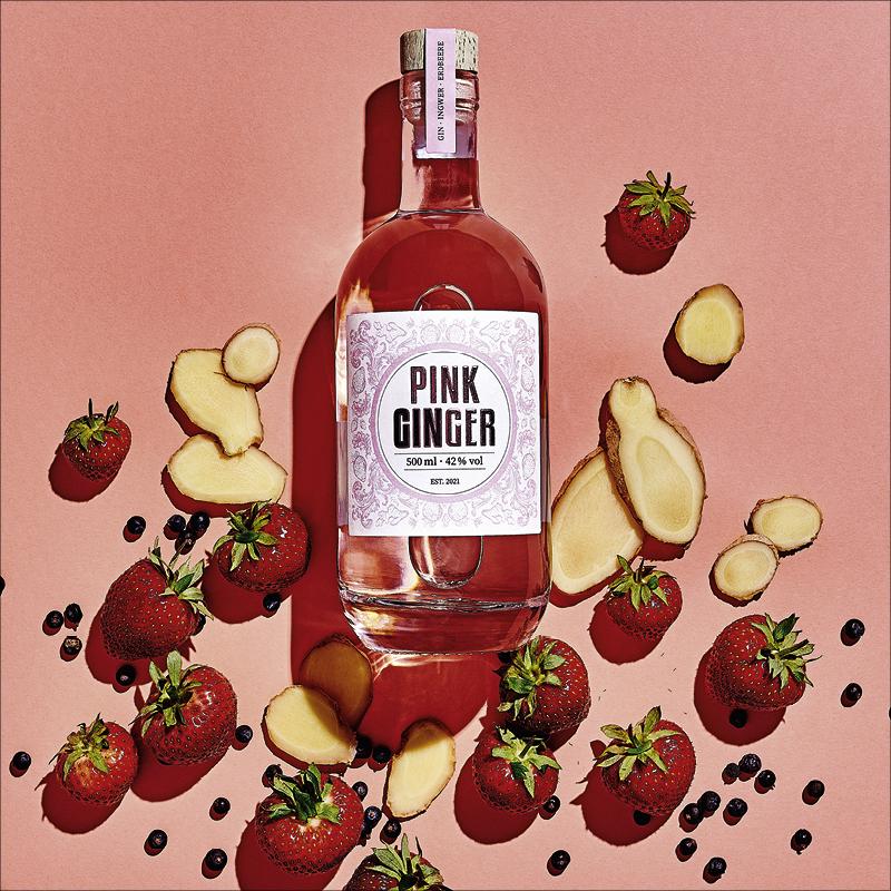 Pink Ginger dargestellt mit Aromen