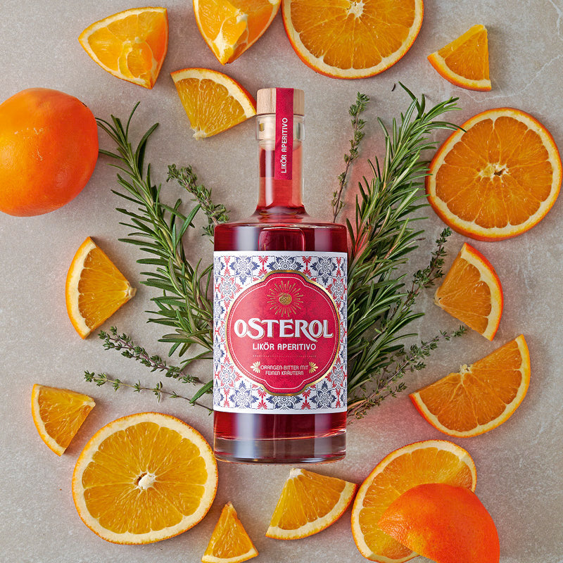 Osterol Likör Aperitivo – Orangen Bitter mit Kräutern Osterol Likör Aperitivo – Orangen Bitter mit Kräutern