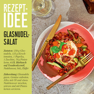 Bärlauch auf Traubenkernöl Rezeptidee Glasnudelsalat