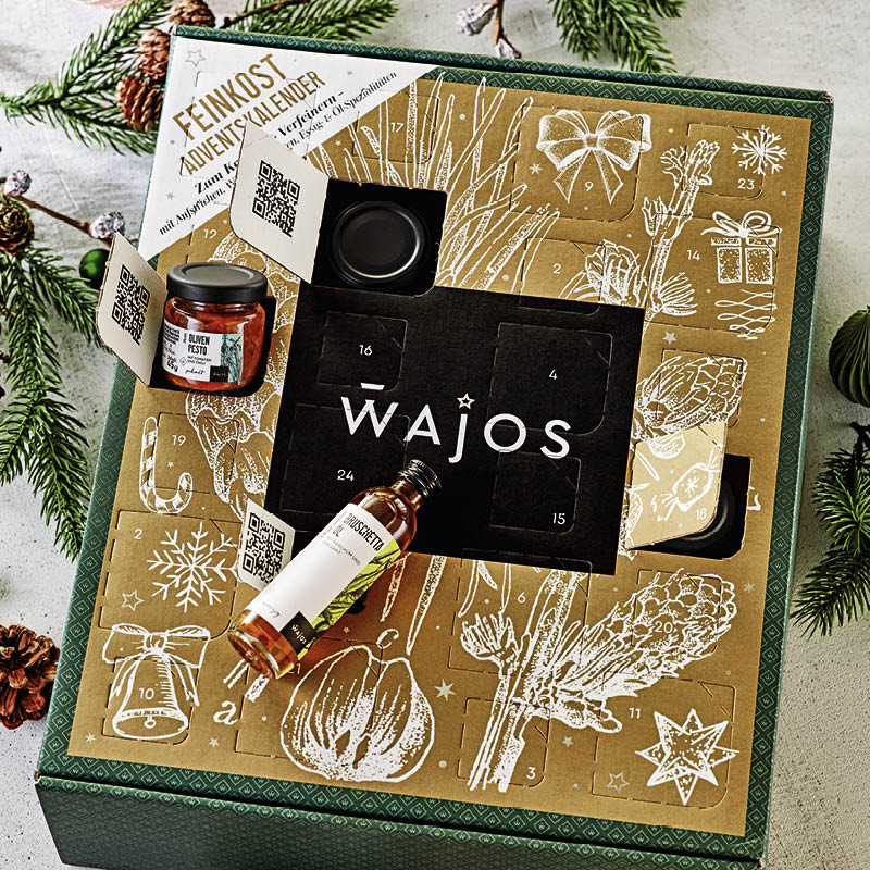 Wajos Gourmet- und Gewürz-Adventskalender 2026 Nahaufnahme eines geöffneten Türchens