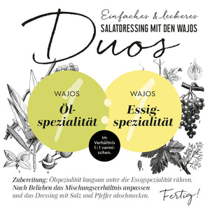 Dressing Duo Blaubeer Crema und Gartenkräuter Öl Anwendungsideen
